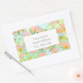 étiquettes Abstraits de pavots roses (Enveloppe)