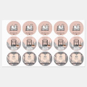 Étiquettes Adesivos redondos Mon Petit Livre (Feuille)