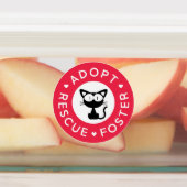 Étiquettes Adopter, Secourir, Promouvoir | Cute chat noir (Apposé)