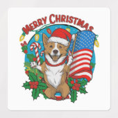 Étiquettes adorable chien de Noël (Design 1)
