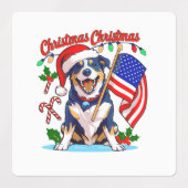 Étiquettes adorable chien de Noël (Design 2)