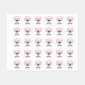 Étiquettes adresse d'anniversaire aquarelle (Feuille)