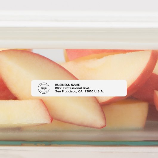 Étiquettes adresse de retour étanches avec logo pe (Apposé)