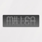 Étiquettes Adresse Ombre gris foncé étanche (Design 1)