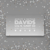 Étiquettes Adresse unique Creative Grey Ombre imperméable