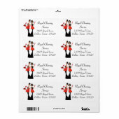 Étiquettes africains américains Diva (Feuille entière)