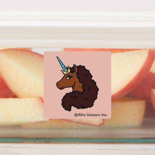 Étiquettes Afro Unicorn | Unique (Apposé)