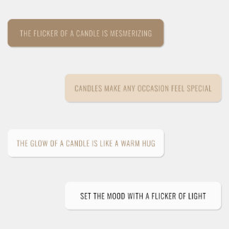 Étiquettes agressés par un phoque à bougie neutre