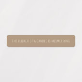 Étiquettes agressés par un phoque à bougie neutre  (Design 1)