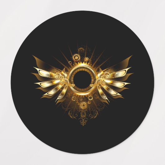 Étiquettes Ailes de Steampunk (Design 2)