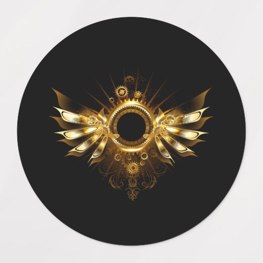 Étiquettes Ailes de Steampunk (Design 1)