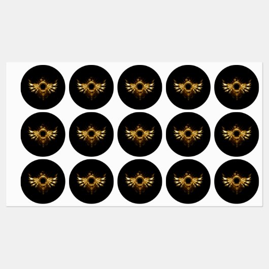 Étiquettes Ailes de Steampunk (Feuille)