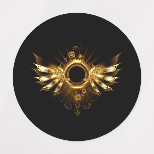 Étiquettes Ailes de Steampunk (Design 1)