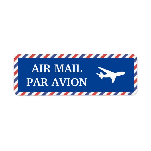 Etiquettes air mail etiket (Voorkant)