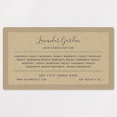 Étiquettes Ajouter des ingrédients de calligraphie de marque  (Design 1)