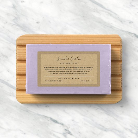 Étiquettes Ajouter des ingrédients de calligraphie de marque 