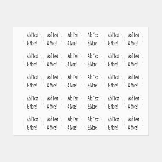 Étiquettes Ajouter du texte et plus ! Customisez votre propre (Feuille)