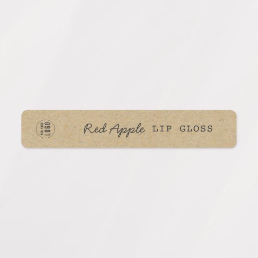 Étiquettes Ajouter Logo Gris foncé Script Kraft Produit (Design 1)