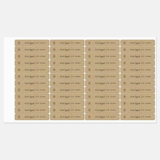 Étiquettes Ajouter Logo Gris foncé Script Kraft Produit (Feuille)