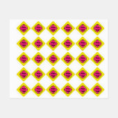 Étiquettes Ajouter un logo forme rose jaune (Feuille)