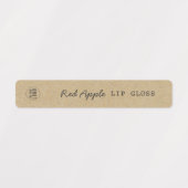Étiquettes Ajouter un logo gris foncé écriture Kraft Produit (Design 1)