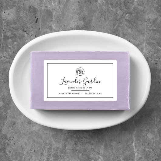 Étiquettes Ajouter votre logo Black Border Produit