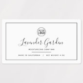 Étiquettes Ajouter votre logo Black Border Produit (Design 1)