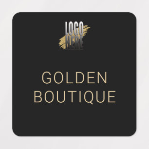 Étiquettes Ajouter votre logo Black Gold vêtements de nom d'e