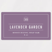 Étiquettes Ajouter votre logo Bordure et lignes blanches Coul (Design 1)