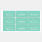 Étiquettes Ajouter votre logo Bordure et lignes blanches Coul (Feuille)