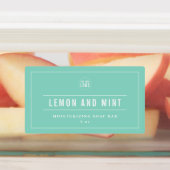 Étiquettes Ajouter votre logo Bordure et lignes blanches Coul (Apposé)