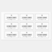 Étiquettes Ajouter votre logo Bordure et lignes noires Étique (Feuille)