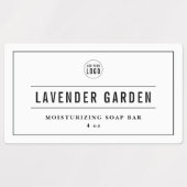 Étiquettes Ajouter votre logo Bordure et lignes noires Étique (Design 1)