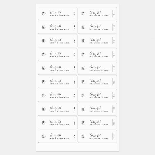 Étiquettes Ajouter Votre Logo Calligraphy Script Produit (Feuille)