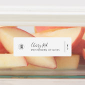 Étiquettes Ajouter Votre Logo Calligraphy Script Produit (Apposé)