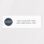 Étiquettes Ajouter votre logo et votre texte personnalisé (Design 1)