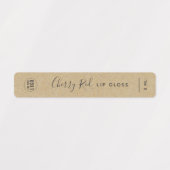 Étiquettes Ajouter Votre Logo Script de calligraphie Kraft Pr (Design 1)