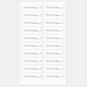 Étiquettes Ajouter votre marque Script de calligraphie Étique (Feuille)