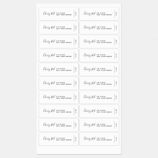 Étiquettes Ajouter votre marque Script de calligraphie Étique (Feuille)