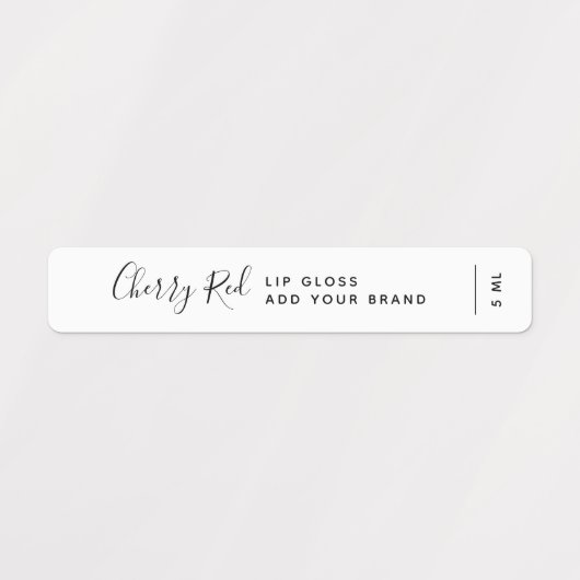 Étiquettes Ajouter votre marque Script produit (Design 1)