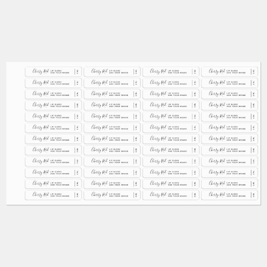 Étiquettes Ajouter votre marque Script produit (Feuille)