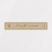 Étiquettes Ajoutez votre logo, produit Kraft à bordure gris f (Design 1)