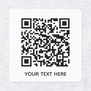 Étiquettes Ajoutez votre propre code QR texte Scan Minimal Si