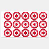 Étiquettes Alerte aux allergies alimentaires rouges (Feuille)