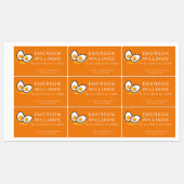 Étiquettes Alerte d'allergie aux oeufs étanche Nom de l'enfan (Feuille)