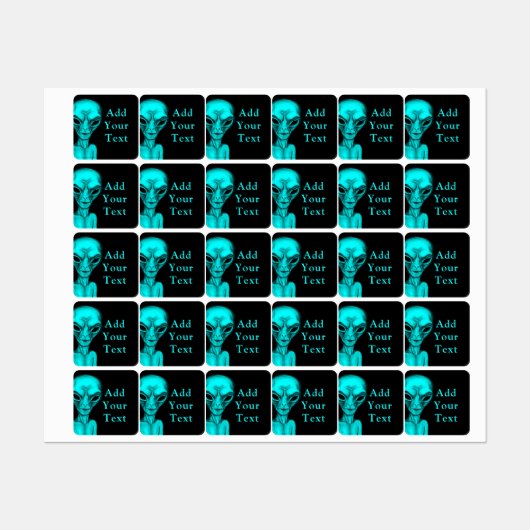 Étiquettes Alien (Feuille)