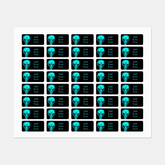 Étiquettes Alien (Feuille)