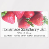 Étiquettes alimentaires - Cluster de fraises (Design 1)