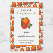 Étiquettes alimentaires Motifs Oranges Retro perso (Étiquettes simples)