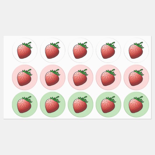 Étiquettes Alimentation à la fraise (Feuille)